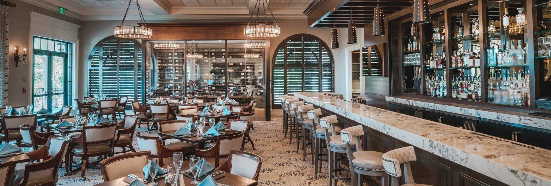 Modern Wine Cellar at Frenchman's Reserve Palm Beach Florida