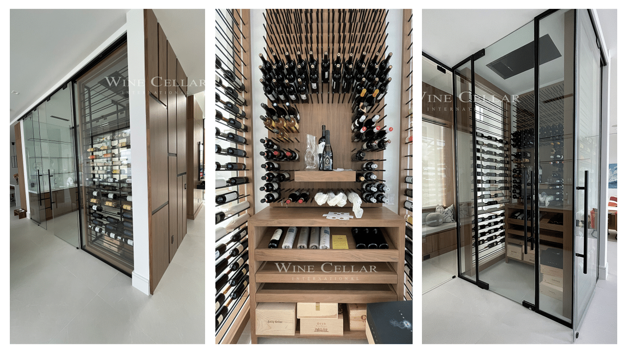 Residential Custom Wine Cellar Design in a New Contemporary Home